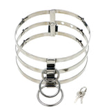 Trinity Collar- 3 Ring Locking Slave Collar