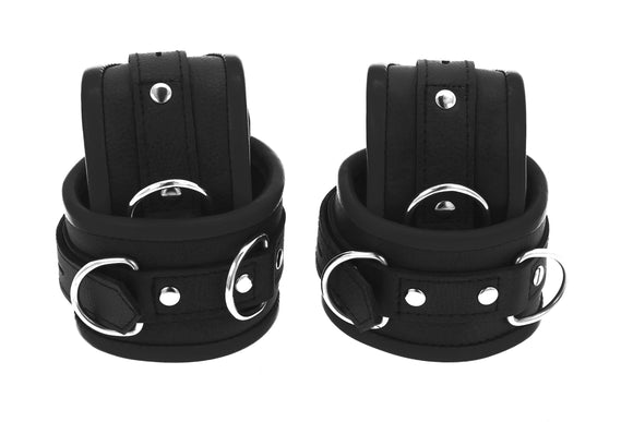 Premium Black Leather Restraints (4 Piece Set)