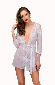 TET Lingerie Peignoir Bella White