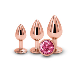 Rear Assets 3 Piece Rose Gold Trainer Kit with Pink Jewel