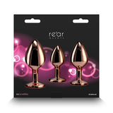 Rear Assets 3 Piece Rose Gold Trainer Kit with Pink Jewel
