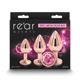Rear Assets 3 Piece Rose Gold Trainer Kit with Pink Jewel