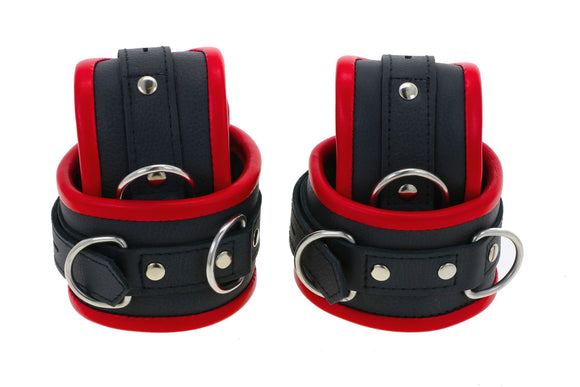 Premium Red Leather Restraints (4 Piece Set)
