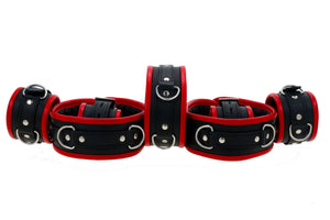 Premium Red Leather Restraints (7 Piece Set)